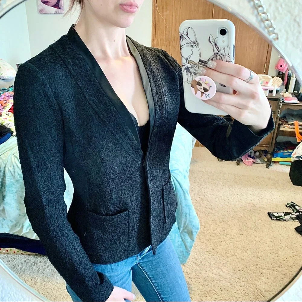 Nanette Leopre Lace Single Button Blazer - Picture 1 of 9